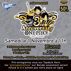 One Piece 3rd anniversary Event - Samedi le 1 Novembre 2025 11h